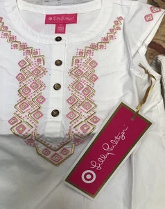NWT Little Girls Lilly Pulitzer Classic Sleeveless Shirt Size 4T Free Shipping - Picture 1 of 5