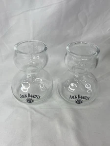 2er Set Jack Daniels Old No 7 Whiskey Double Bubble Sanduhr Schnapsgläser 3 oz - Bild 1 von 9