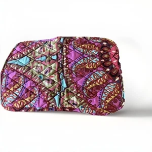 Vera Bradley Portagioie Organizer Trucco Nuovo con etichette Floreale Rosa Blu Cotone Trapuntato - Foto 1 di 11