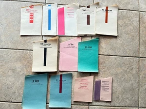 DM Münzrollen Papier, Geldrollen, 5DM, 2DM, 1DM, 50Pf, 20Pf, 10Pf, 5Pf, 2Pf, 1Pf - Bild 1 von 5