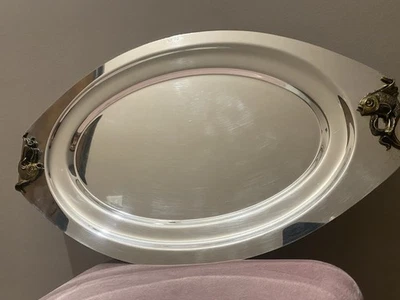 Vassoio Placcato argento Made In Italy 1950-1960 - Immagine 1 di 4