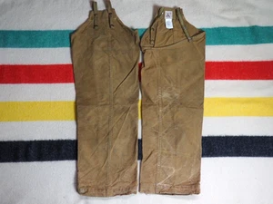 VTG Filson Seattle Tin Cloth USA Made Waxed Tan Cotton Style 22 Chaps Guard Long - Picture 1 of 7