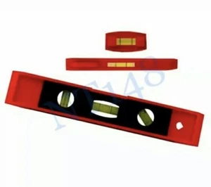 9" 3PC MAGNETIC SPIRIT LEVEL COMPACT BRICKLAYER BUILDER TOOLS DIY POCKET LEVEL - Picture 1 of 3