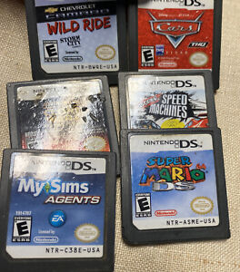 Nintendo DS Lite game lot Of 6 Games -Sims, Super Mario, Star Wars, Cars, Speed