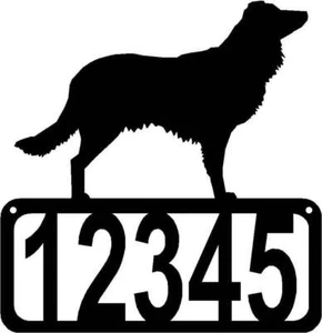 Letrero de dirección de casa de perro pastor inglés - Hecho en EE. UU. - Imagen 1 de 1