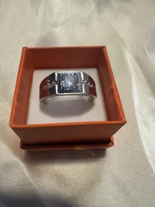 Engagement Promise Wedding Band Ring 925 Sterling Silver, Tungsten, Size 11 - Picture 1 of 18