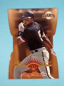 1997 Leaf Fractal Matrix X-AXIS DIE-CUT Darryl Hamilton Giants #210 ⚾ - Picture 1 of 2