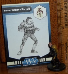 2008 Star Wars Miniatures CLONE WARS #14 Human Soldier of Fortune 36/40 w/ card - Picture 1 of 7