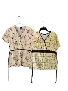 Cherokee Scrub Top Lot Of 2 Women’s Medium Style 2865 & 3917 - Picture 1 of 24