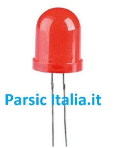 LED LAMPEGGIANTE ROSSO D=12mm 620-625nm VOLTAGGIO 2,0-2,2V ( = 25 PEZZI) - Imagen 1 de 5