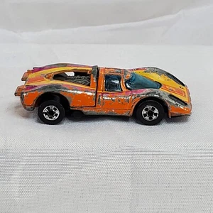 Hot Wheels Vintage PORSCHE P-917 1977 Flying Colors diecast orange car blackwall - Picture 1 of 21