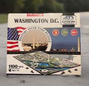 4D-Stadtbild Zeit Puzzle, Washington DC 1100+ Teile, neu versiegelt Alter 12+ - Bild 1 von 2