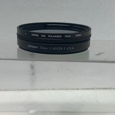 Tiffen 72mm 11 Green Lens Filter - 72mm Circular Polarizer Japan - Image 1 of 4