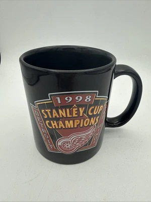 Taza de café de cerámica Detroit Red Wings Stanley Cup Champions 1998 doble cara Foto 1 de 4