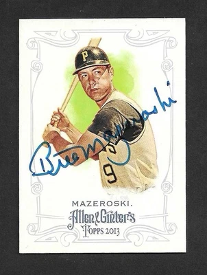 Bill Mazeroski 2013 Topps Allen & Ginter #287 IP Firmado Automáticamente GTP Piratas Salón de la fama Foto 1 de 2