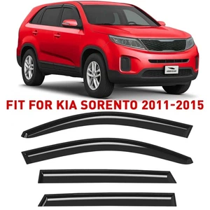 Side Window Deflectors Rain Guards for 2011-2015 Kia Sorento - Picture 1 of 8