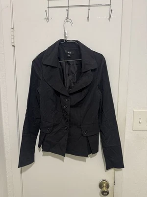 Jaqueta BCX Feminina Elegante Preta Forrada com Botões Blazer Escritório Chique Tamanho G - Imagem 1 de 3