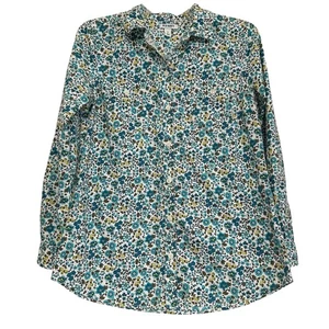 Old Navy Womens Button Up Shirt Size S Blue Ditsy Floral Long Sleeve Casual - Picture 1 of 9