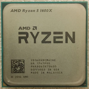 AMD Ryzen5 1600X R5-1600X 3,6 GHz 6Core12Thr 95 W socket AM4 processori CPU testati - Foto 1 di 2