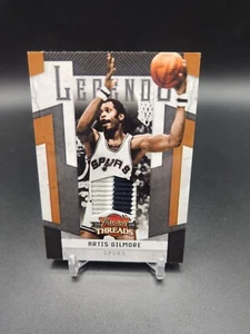 /25 Artis Gilmore 2009 Panini Threads Game Used GU Jersey Patch Relic Legend #12 - Picture 1 of 2