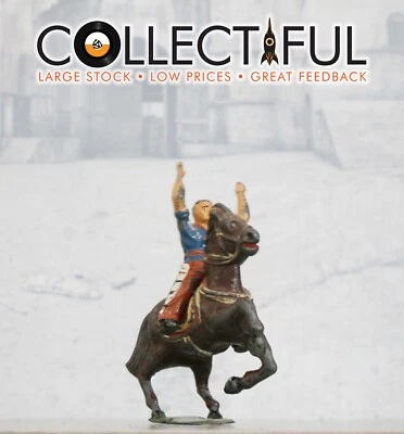 FIGURA DE PLOMO TIMPO VINTAGE - VAQUERO MONTADO A CABALLO - 2 PIEZAS - RARA 🔥 669 Foto 1 de 4