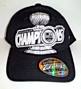 LOS ANGELES LA KINGS NHL M/L FITTED 2014 STANLEY CUP CHAMPIONS CAP HAT - Picture 1 of 6