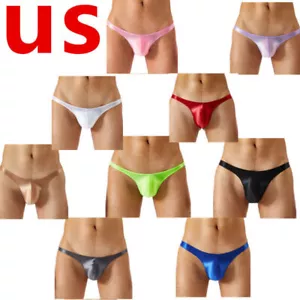 Herren Unterwäsche glänzend niedrig geschnitten Ausbuchtung Beutel Slip Verbesserung Bikini Bademode - Bild 1 von 111
