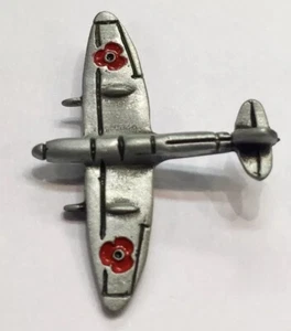 RAF Collectable P O P P Y Spitfire Lapel Pin Badge Remembrance - Picture 1 of 1