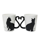 Artha, Japan Paar Kaffeetassen-Set: Katzenpaar-Silhouette