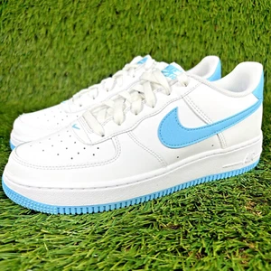 Nike Air Force 1 GS Size 7Y, Women's 8.5 White Blue FV5948-107 - Picture 1 of 12