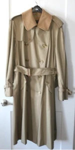 Vintage Pre-1999 Burberrys' Trench Coat Khaki Button Belted 42 Regular - Picture 1 of 23