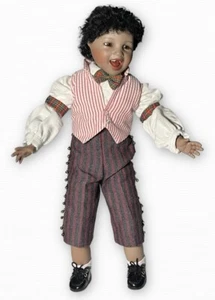 BoJingles African American ltd ed collectible porcelain doll by Yolanda Bello - Picture 1 of 16
