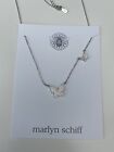 Brand New Sterling Silver CZ Butterfly necklace by Marlyn Schiff