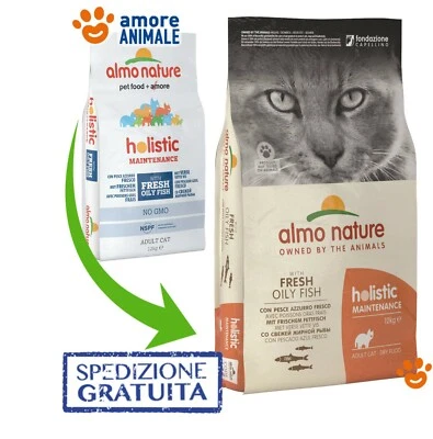 Almo Nature Holistic Chat Adulte – Poisson Bleu Et Riz 12 Kg ^ Croquettes Chats - Photo 1/2