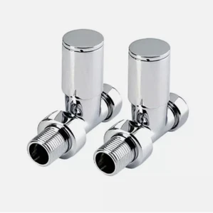Modern Straight Towel Warmer Valves - 15mm x 1/2" Pair - Towel Warmer Valve - Picture 1 of 4