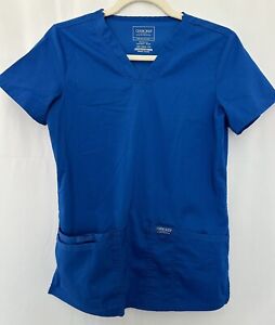 Authentic Cherokee Workwear Women's Scrub Shirt XXS Core Stretch Style Blue