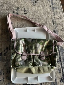 Justice Camo Purse Pink Interior Sequin - Picture 1 of 3