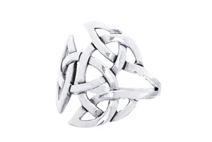 Nemain Celtic Dreifalt Knot Ring 925er Silver Symbol Jewelry - New - Picture 1 of 1