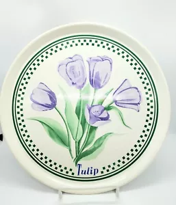 Piatto torta SHI Japan viola tulipani Riviera Van birre design usato in ottime condizioni - Foto 1 di 3