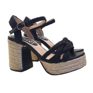 Sandali Kiara Shoes da donna in corda - KC658 NERO - Imagen 1 de 4