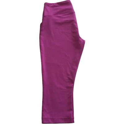 Reebok Womens Play Dry Size XS Purple Lilac With Logo Athletic Capris Pants - Image 1 of 4