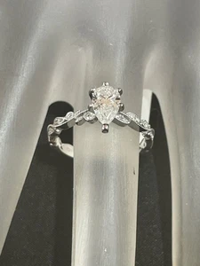 Damen Diamant Verlobungsring 13 Diamanten 0,67 Karat T.W. 14K weiß (AD1005311) - Bild 1 von 4