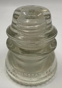 Vintage Hemingray 42 Glass Insulator Made in USA Clear - Picture 1 of 6