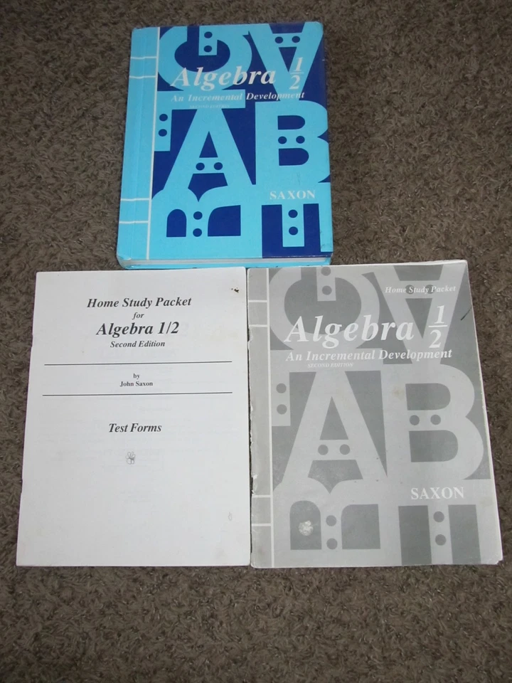 Saxon Math ALGEBRA 1/2 Student Textbook Answers  Tests SET Second Edition - Image 1 of 1