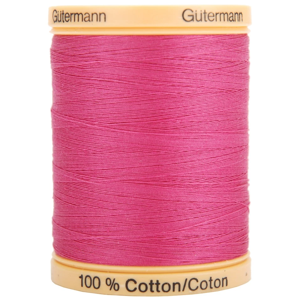 Gutermann 800C-2955 Natural Cotton Thread Solids 876yd-Fuchsia Flowers - Image 1 of 1