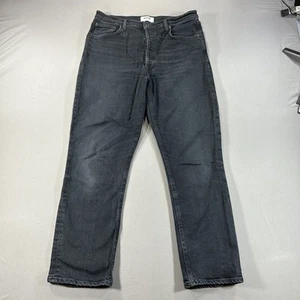 Agolde 90s Pinch Waist High Rise Straight Leg Jeans Black Button Fly Organic 29 - Bild 1 von 10