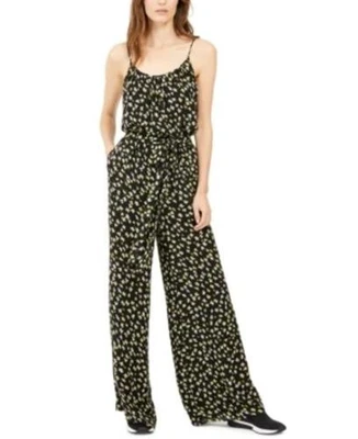 $155 Mono Michael Kors Espalda Baja Correa de Espagueti Cuello Redondo Negro Talla P Foto 1 de 2