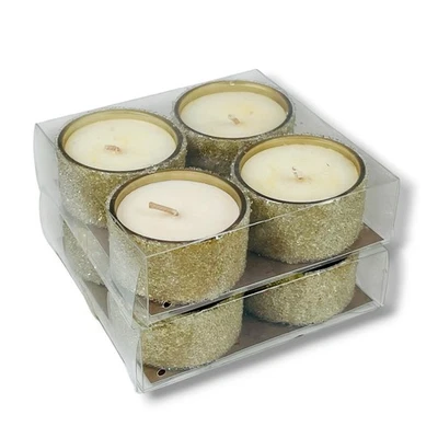 Pier 1 Imports Tealight Candles Minibougies Gold Bead Glitter 2 Unused Box Sets - Image 1 of 4