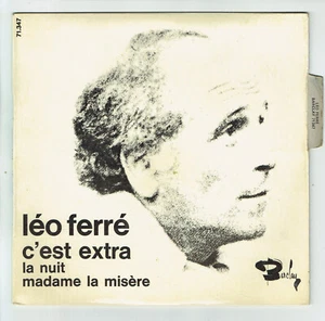 Leo FERRE Vinyl 45T EP C'EST EXTRA - MADAME LA MISERE - BARCLAY 71347 Zunge - Bild 1 von 3