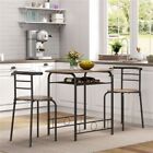 Classic Wooden Dining Table and 2 Chairs Set Kitchen Home 2+1 Dining Sets